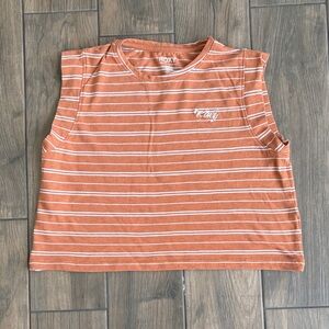Roxy “Rain” in Orange and White Striped Tank Top